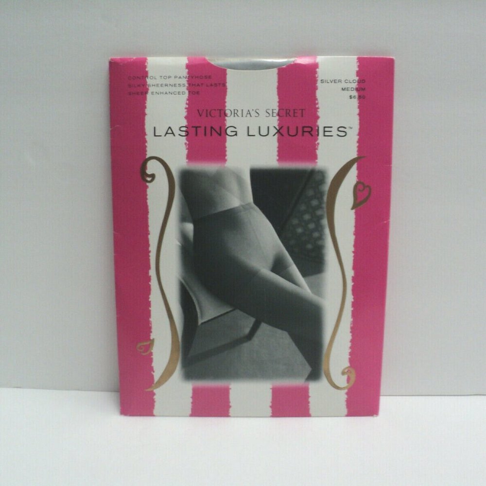 New Victoria's Secret Pantyhose Silver Cloud Sz. M